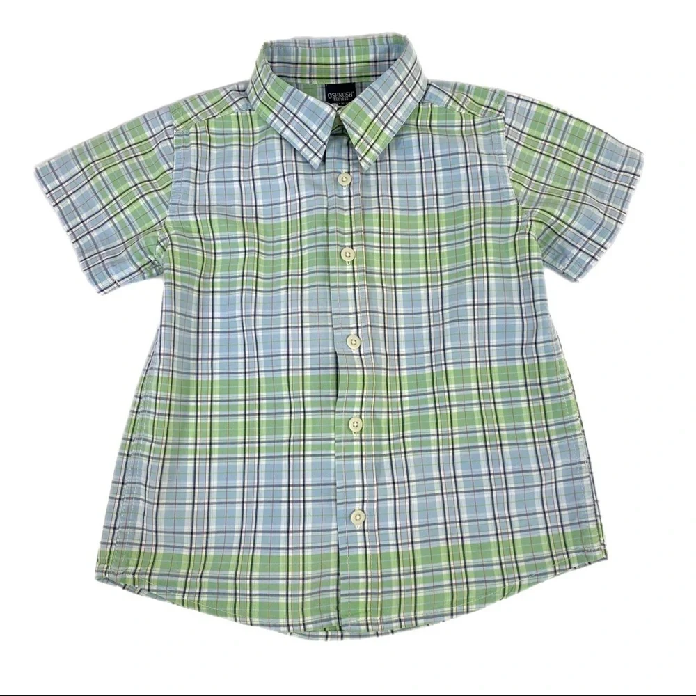 Osh Kosh Boy's Plaid Button Down Shirt